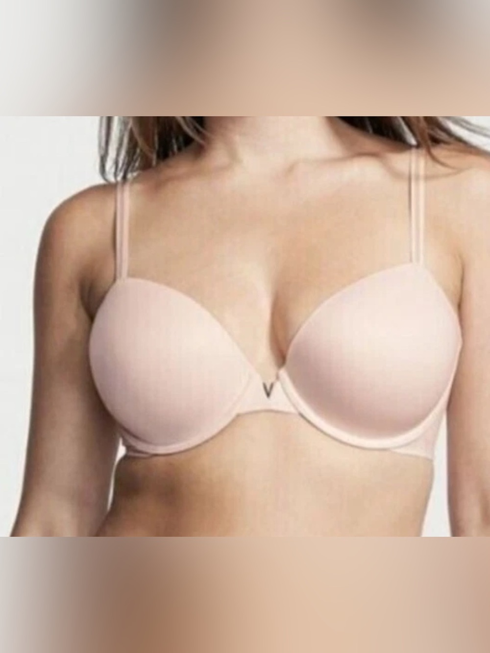 Victoria Secret Love Cloud Lined Demi  Bra Blush Pink Size 34DD